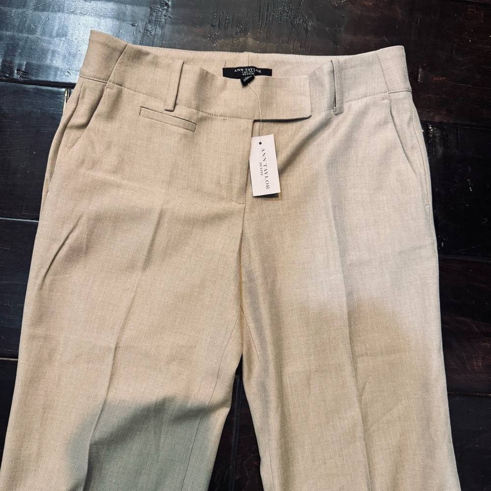 Brand new with tags Ann Taylor wool blend pleated khaki twill pants - Picture 15 of 17